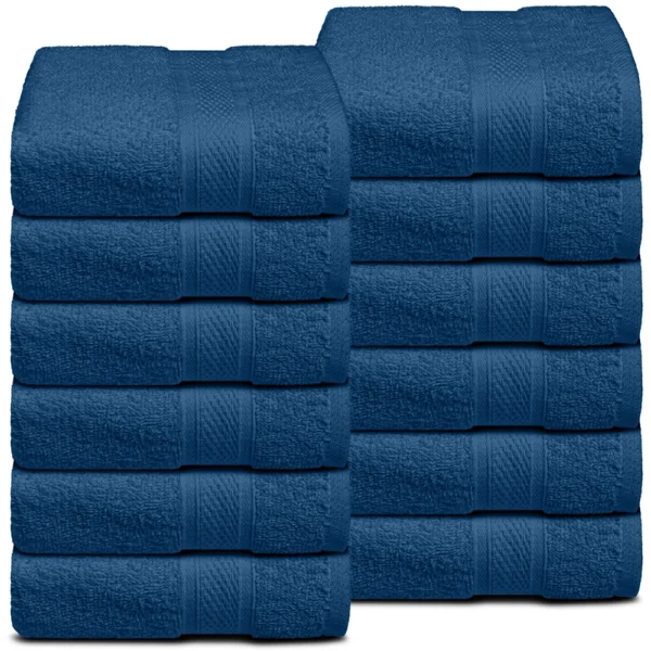Whistler Premium Face Towel – Navy Blue 12″x12″