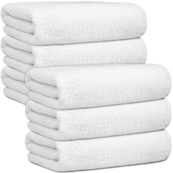 Basics Economy White Small Bath Towels 20"x40"