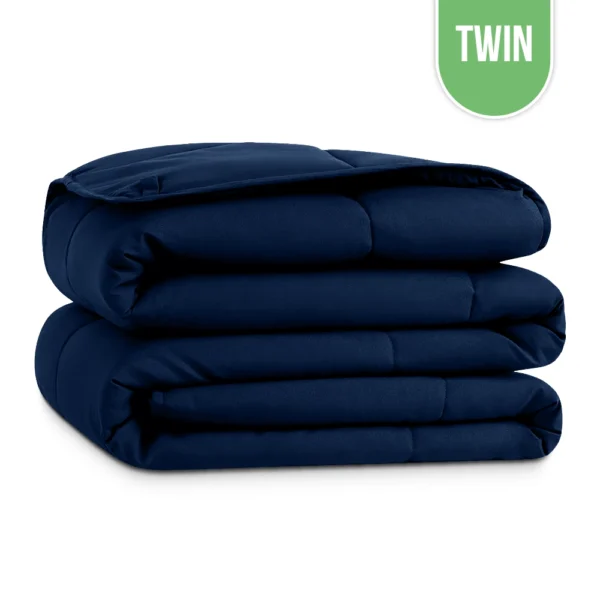 Premium Microfiber Comforter Twin 66"x90" - Navy Blue
