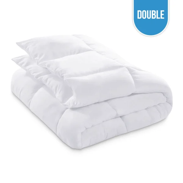 Premium Microfiber Comforter Double - White 80"x90"