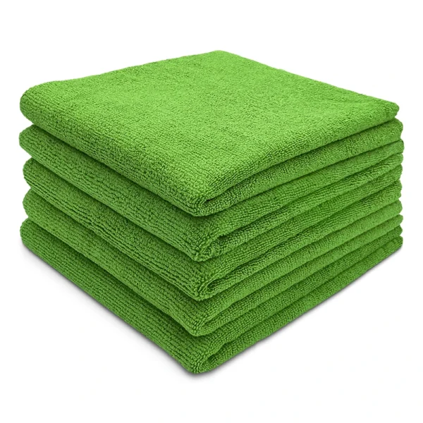 Green Premium Microfiber Towels - 12"x12"