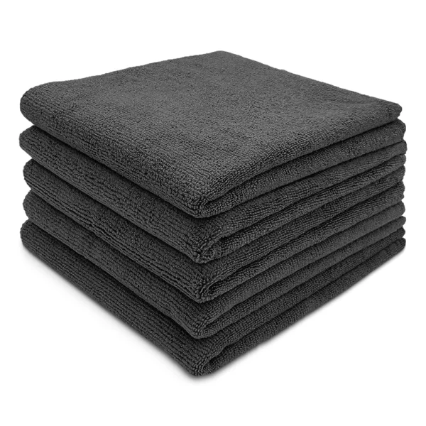Grey Premium Microfiber Towels - 12"x12"