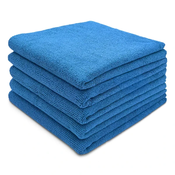 Light Blue Premium Microfiber Towels - 12"x12"