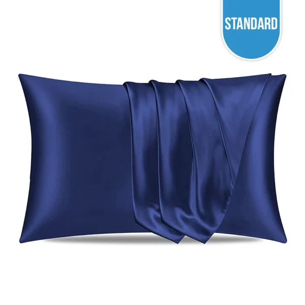 Standard Satin Pillow Cases Navy Blue - 20"x26"