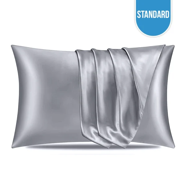 Standard Satin Pillow Cases Silver Grey - 20"x26"