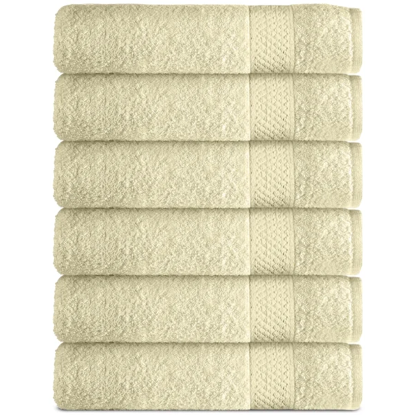 Deluxe Economy Color Washcloths Towels 16"x27" Ivory
