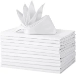 White Polyester Napkins 12 Pack 18x18
